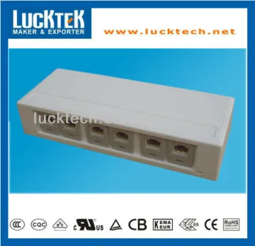 surface mount 6 ways RJ45 socket