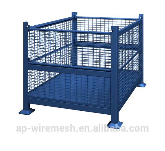 Folding Storage Cage Metal Turnover Box