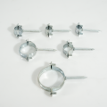 Verstellbare Rohrschelle mit Vierkantschraube und geteilten Clips