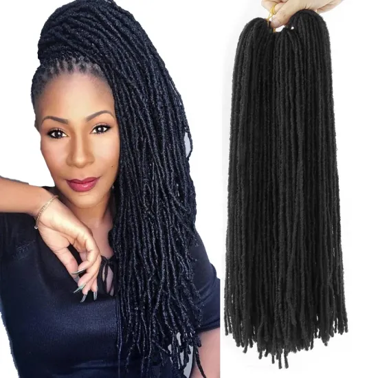 Afro Crochet Braids Ombre Color Synthetic Braiding Hair For Women Faux Locs Crochet Hair Deadlocks Sister Locs
