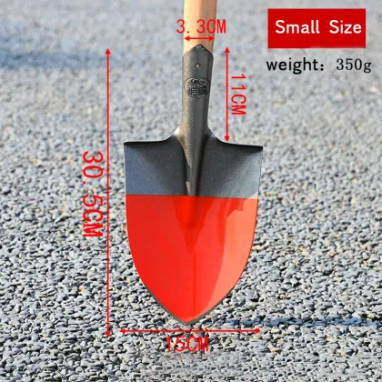 Agricultural Steel shovel Multi-functional excavating soil flat tip spade outdoor garden tool household wooden handle shovel
