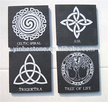 Newly designed slate coaster slate cup coaster slate cup mat