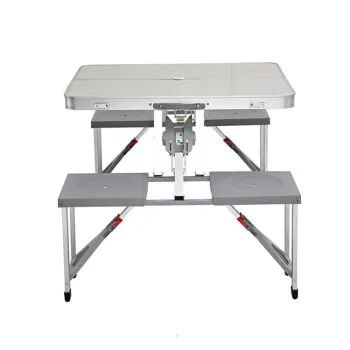 100% Test Trade Assurance: Multi-Function Camping Picnic Aluminum Folding Table and Bench