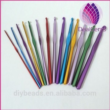 wholesale Aluminum single crochet hook 2-10mm one set 14pcs