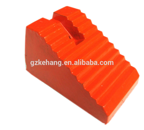 PU Polyurethane wheel chock for car parking/polyurethane rubber buffer