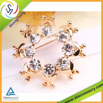 Nuovi prodotti in arrivo gioielli di moda ghirlanda multi cristallo 18k spille placcate in oro
