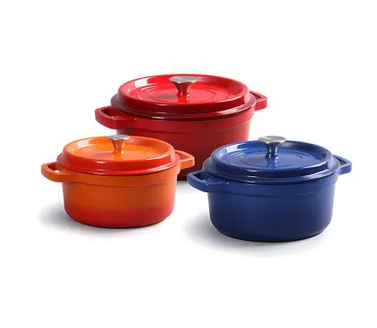 Cooking Pot: Casserole, Non-Stick Porridge, Enamelled Cast Iron Dutch Oven for Stew
