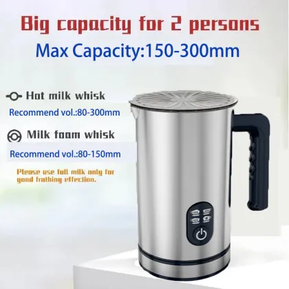 Electric Milk Frother - 5 Functions: Heating, Frothing & Warming (500W)