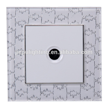 new design shining silver square crystal panel 1 gang wall socket for TV