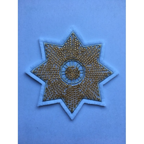 crystal handmade flower beaded star embroidery patches