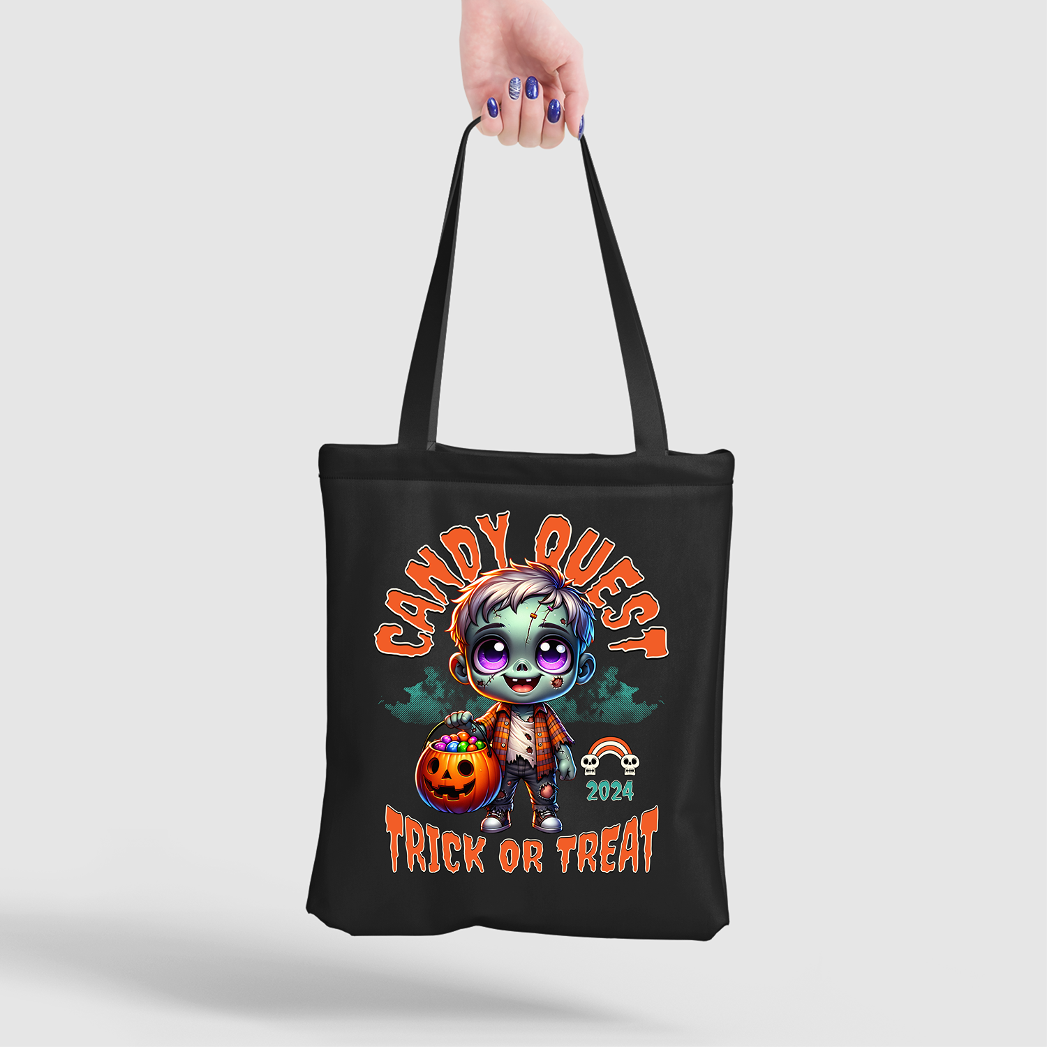 Halloween Spooky Sweet Scavenger 2024 Canvas Tote Bag