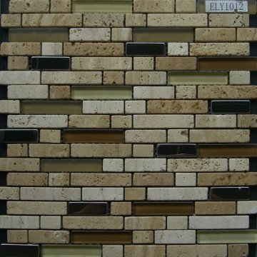 Stone Mosaic Mix Glass and Steel ELY1012