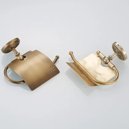 Brass European style bathroom antique color toilet paper towel holder pumping toilet tissue box toilet