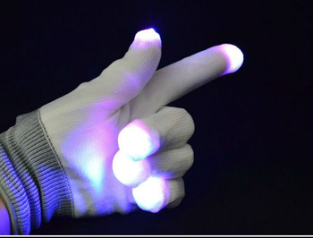 LED gloves/White led gloves with white finger /multi-color led gloves /party gloves /cheaper gloves