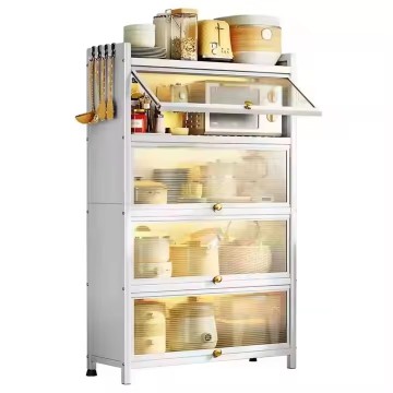 Carbon Steel Kitchen Cabinet Storage Shelf Cabinet for Multifunctional Living Room Display