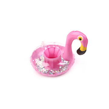 Summer Inflatable Drink Float Glitter Flamingo Shape