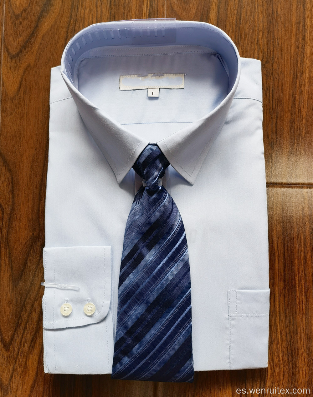 Camisas de solapa formales de manga larga para hombres de algodón de oficina de negocios