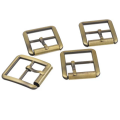 Square Single Belt Bevel Buckle Metal