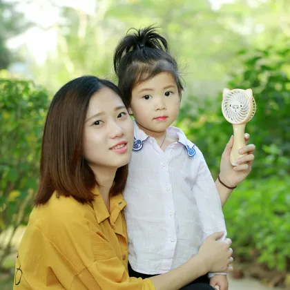 Handheld Electric Small Fox Fan for Bedroom Bathroom