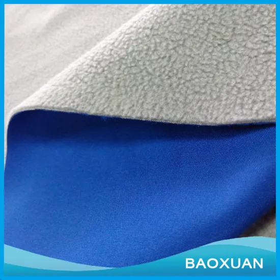 china supplier 100%polyester DTY bonded fleece fabric for suit