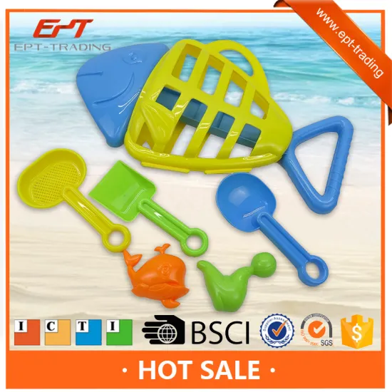 kids plastic 6 pcs sand beach toys set for sale