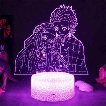 Kimetsu No Yaiba Tanjiro and Nezuko Japanese Anime Manga 3D Night Light: Illuminate Your Space with Favorite Characters
