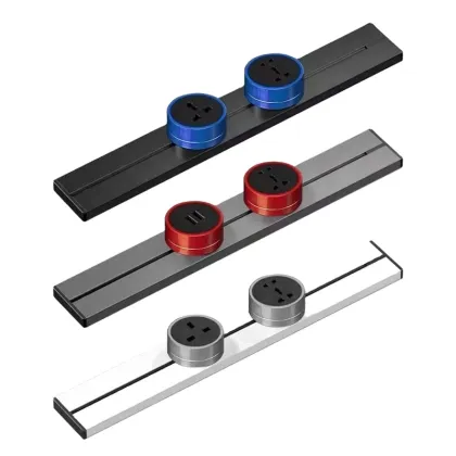 100CM DIN Rail Socket with 32A Switch: Movable Concealed Surface Power Track Socket