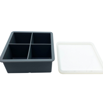 6 Cavity Custom Logo Printing Crystal Clear Ice Maker Mold Silicone Ice Cube Tray