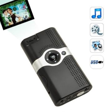 Lcos Optical Technology Super Pico Mini Projector With Av-in, 3-in-1 Card Reader