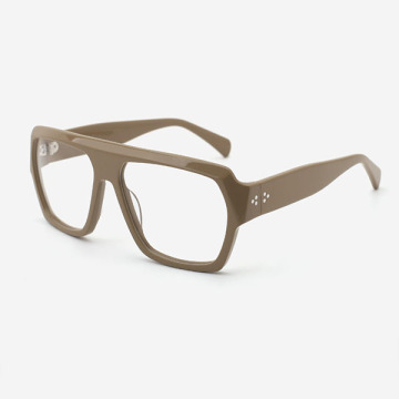 Rectangle Bevel Acetate Men's Optical Frames 23A3198