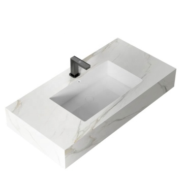 Bathroom Slate Cabinet Sink Slab Sintered Vanity Top