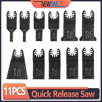 Newone 11pcs Wood Metal Plastic Oscillating Multi Tool Quick Release Saw Blades fit for Dewalt Fein Multimaster Bosch Dremel