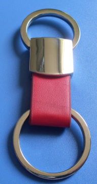 New Fashion Red Leather Key Holders With Key Rings Oem Service Offer
