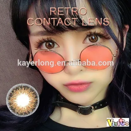 RETRO GREEN japanese popular magic color soft contact lenses