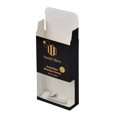 PVC Window Custom Logo Black Honey Paper Box - Honey Stick Box