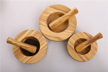 High Quality Olive Wood Mortar & Pestle