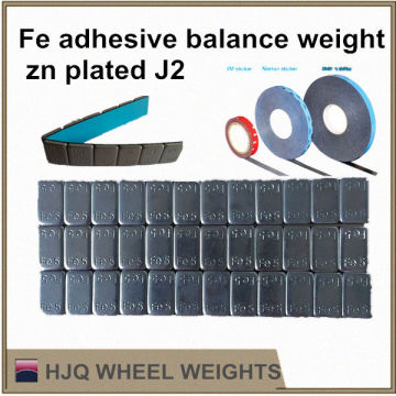 zn plated or plastic coating Fe adhesive wheel balance weight