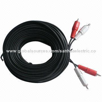 Kabel RCA, 2R/2R, tersedia dalam warna hitam