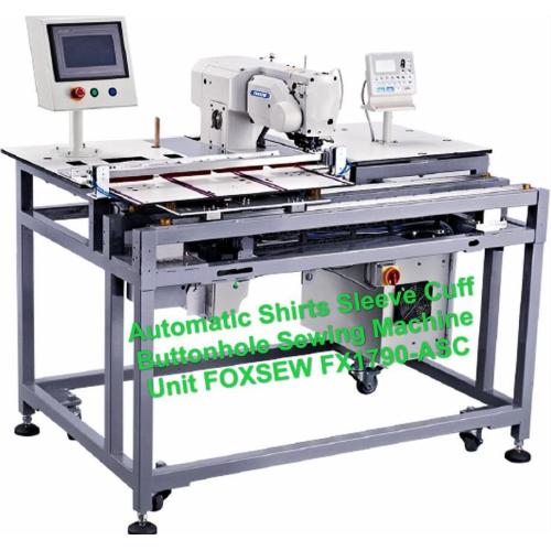 Unité de couture de boutonnière à manchette de chemise automatique