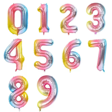 Number Balloons Baby Shower Helium Foil Balloon