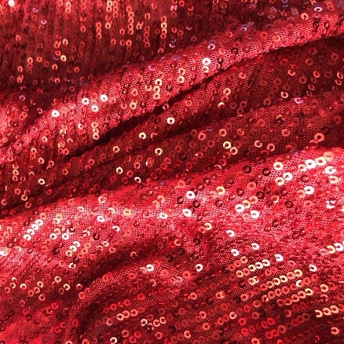 Wedding Stripe Gold Stretch 3mm Sequin Tulle Fabric