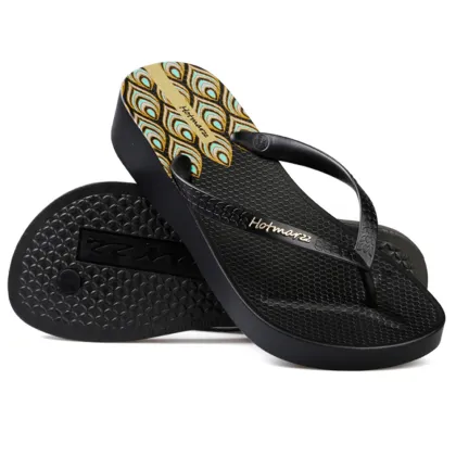 Hotmarzz Women High Heel Platform Flip Flops Wedges Slippers Ladies Summer Sandals