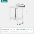 Hotel restaurant stainless steel kitchen table