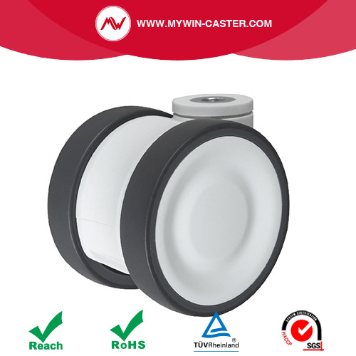 Wszystkie plastikowe otwór na śrubę medyczną Castertwin Casters