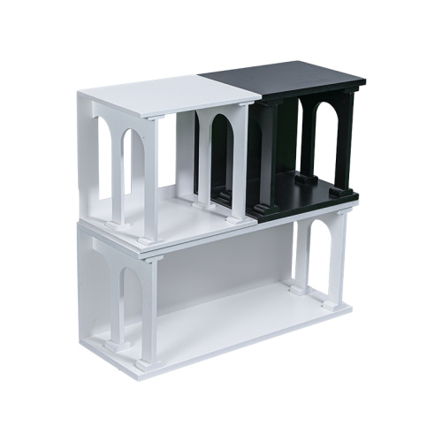 Elegantes unidades de estanterías de madera para organización domiciliaria