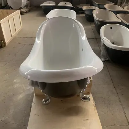 Kingston Cast Iron Double Slipper Tub