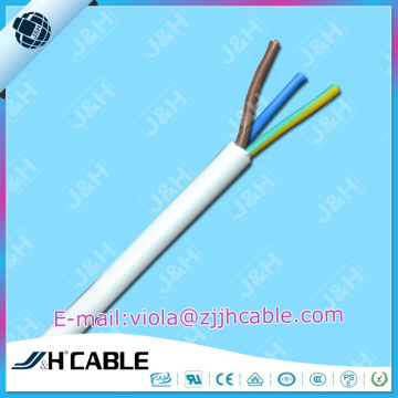 Blue brown green/yellow color white jacket high quality 3 core pvc/pe coated cable