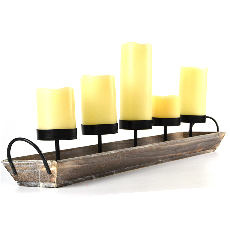 Big Wrought Iron Pillar Candle Holders