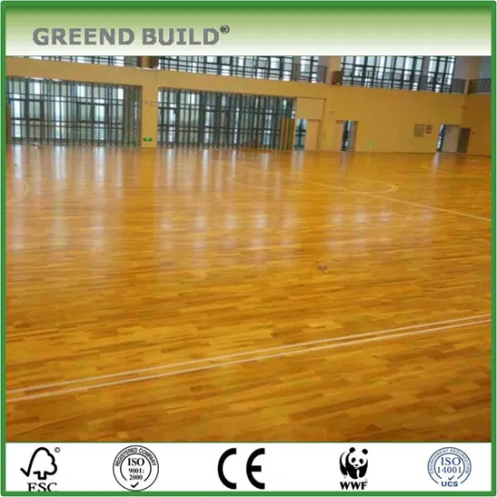 Maple Hardwood indoor flooring for basketball courts
