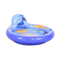 Round Blue Simple Pattern Inflatable Backrest Pool Floats